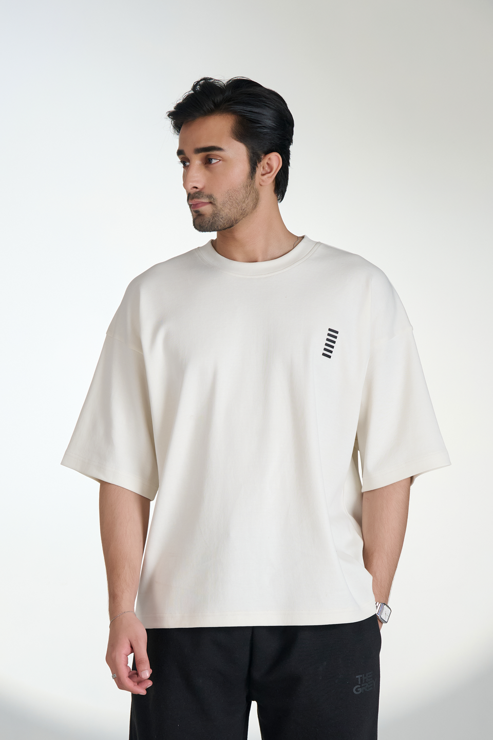 Interlock Crew Neck T-Shirt (CREME) KHI-01