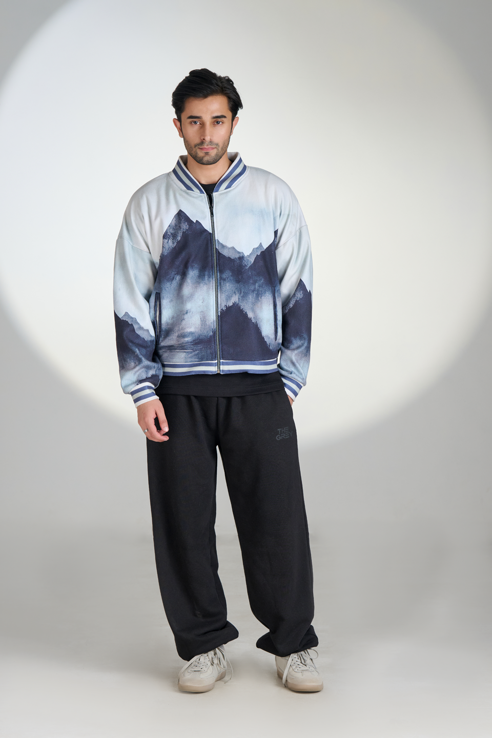 Polar Fleece Digital Print Zipper Bomber (Landscape)