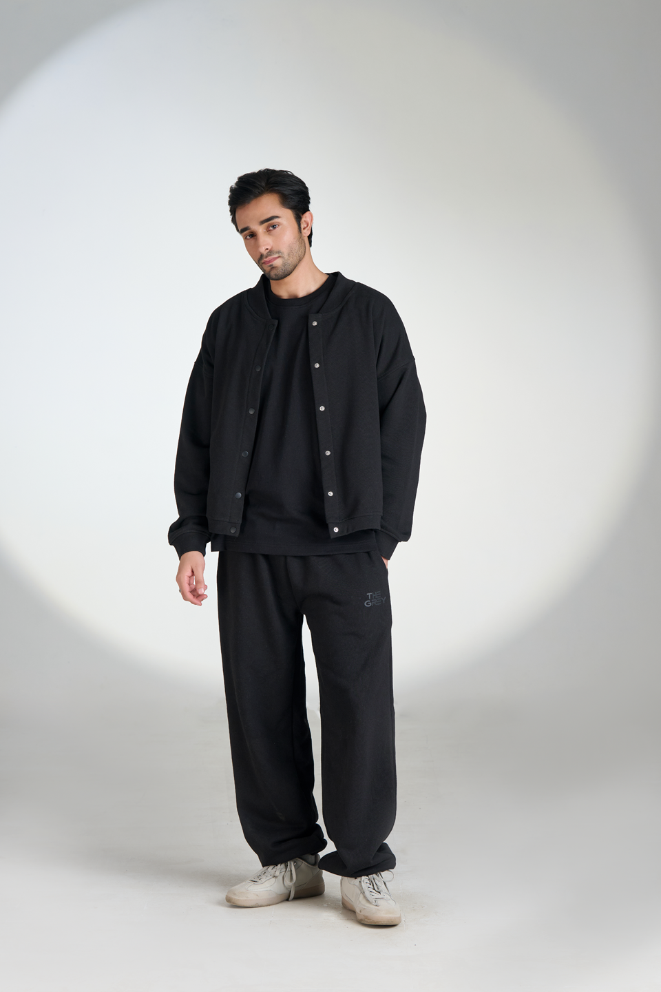 French Terry Drawstring Sweatpants (Black)