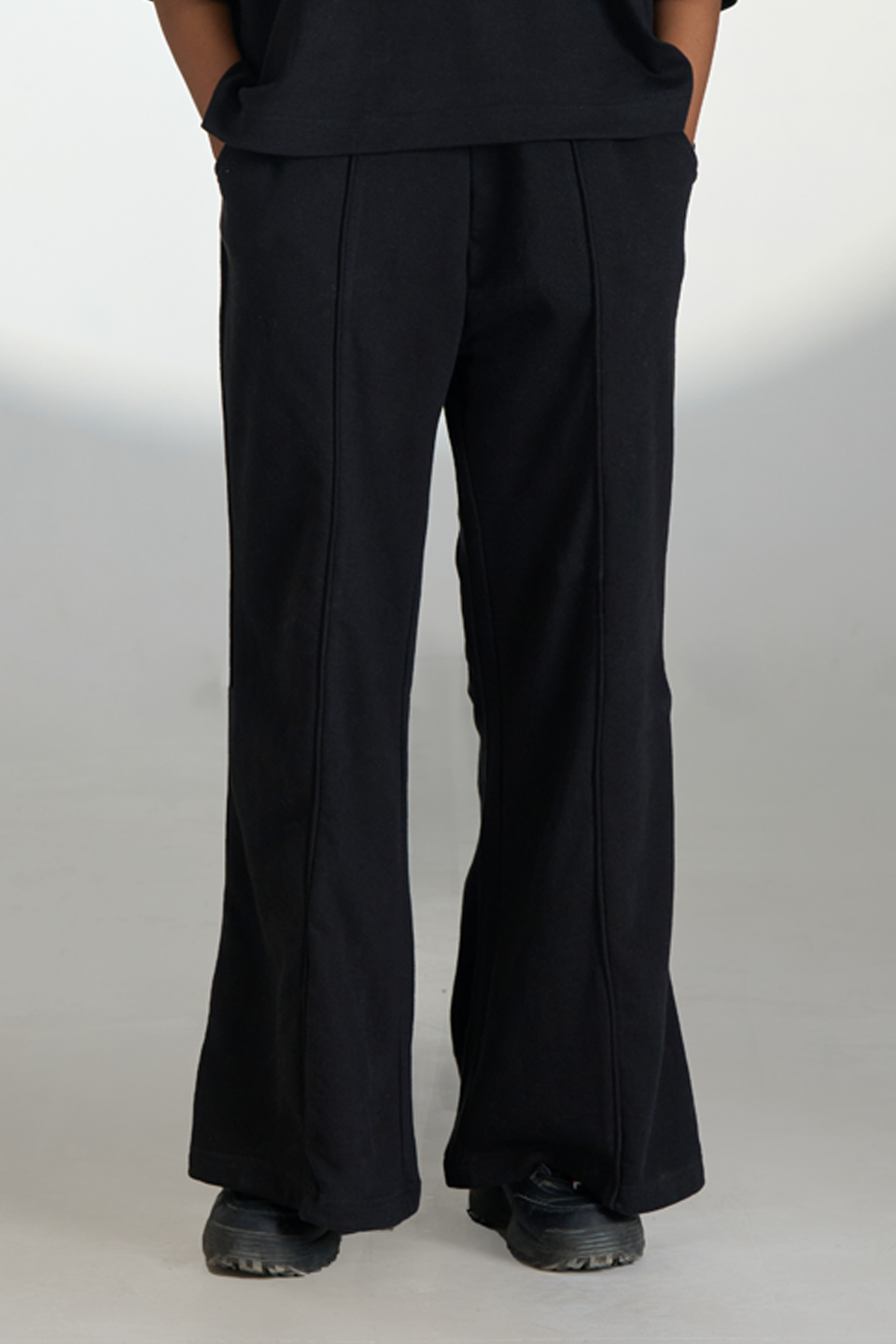 Interlock Wide Leg Trousers (Black)