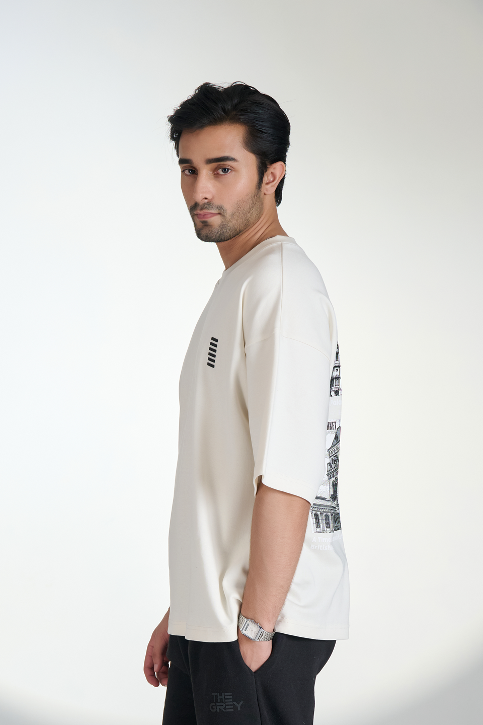 Interlock Crew Neck T-Shirt (CREME) KHI-01