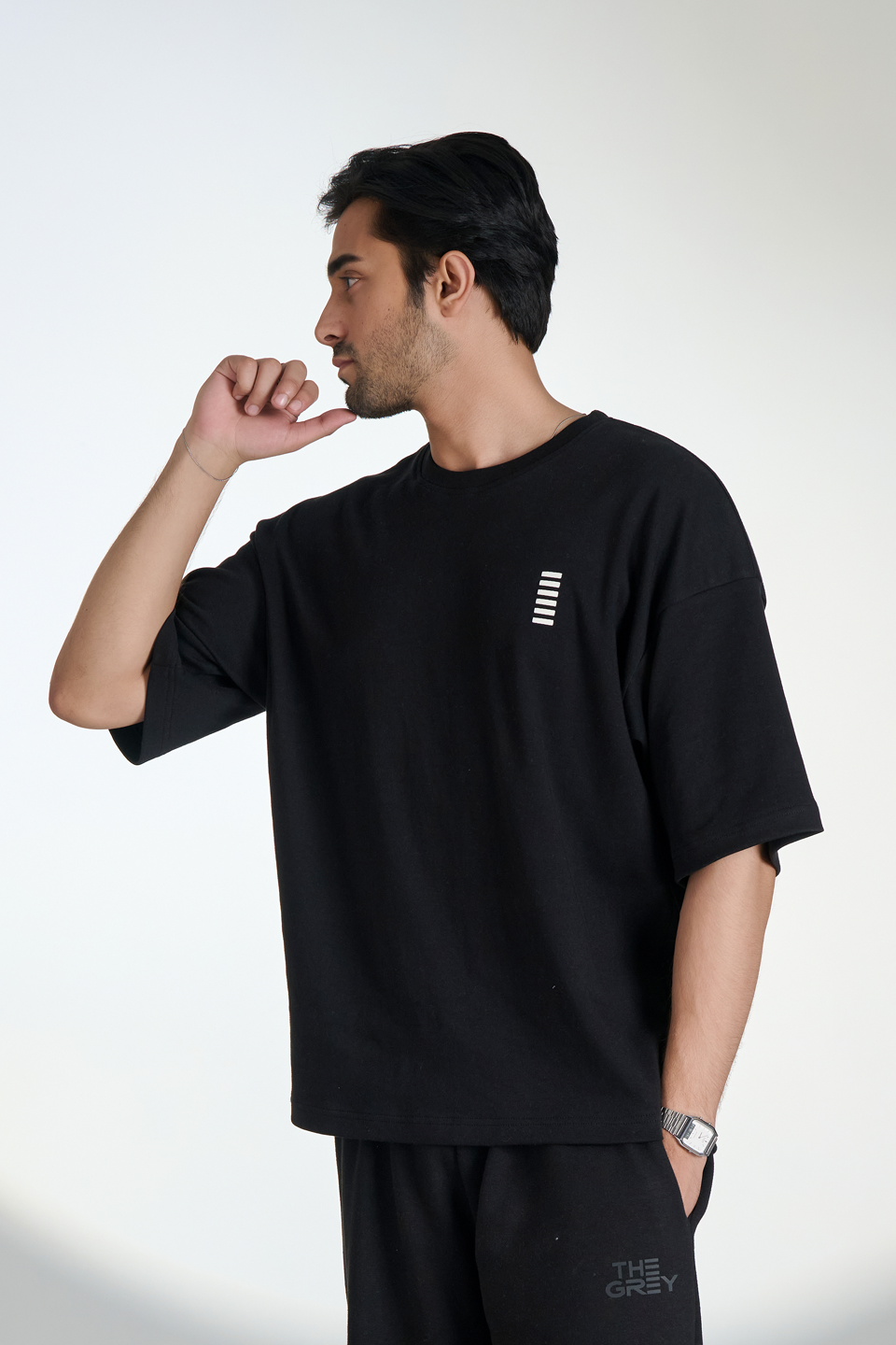 Interlock Crew Neck T-Shirt (Black) KHI-02