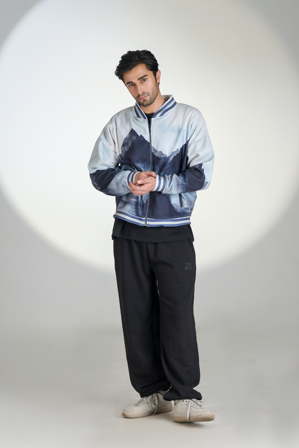 Polar Fleece Digital Print Zipper Bomber (Landscape)