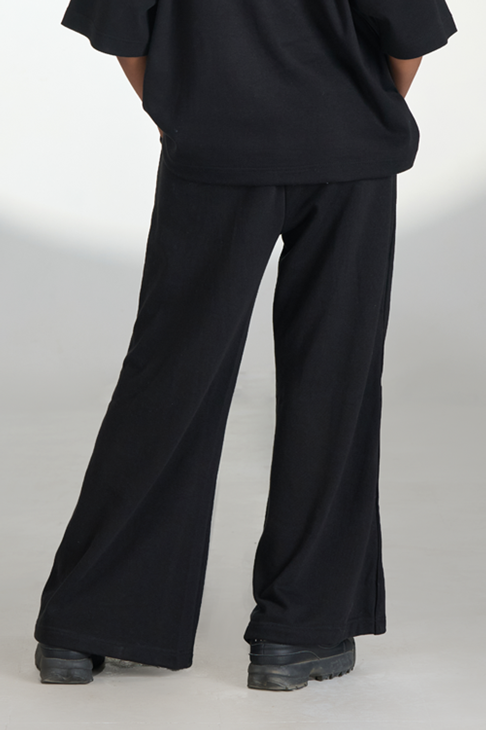 Interlock Wide Leg Trousers (Black)