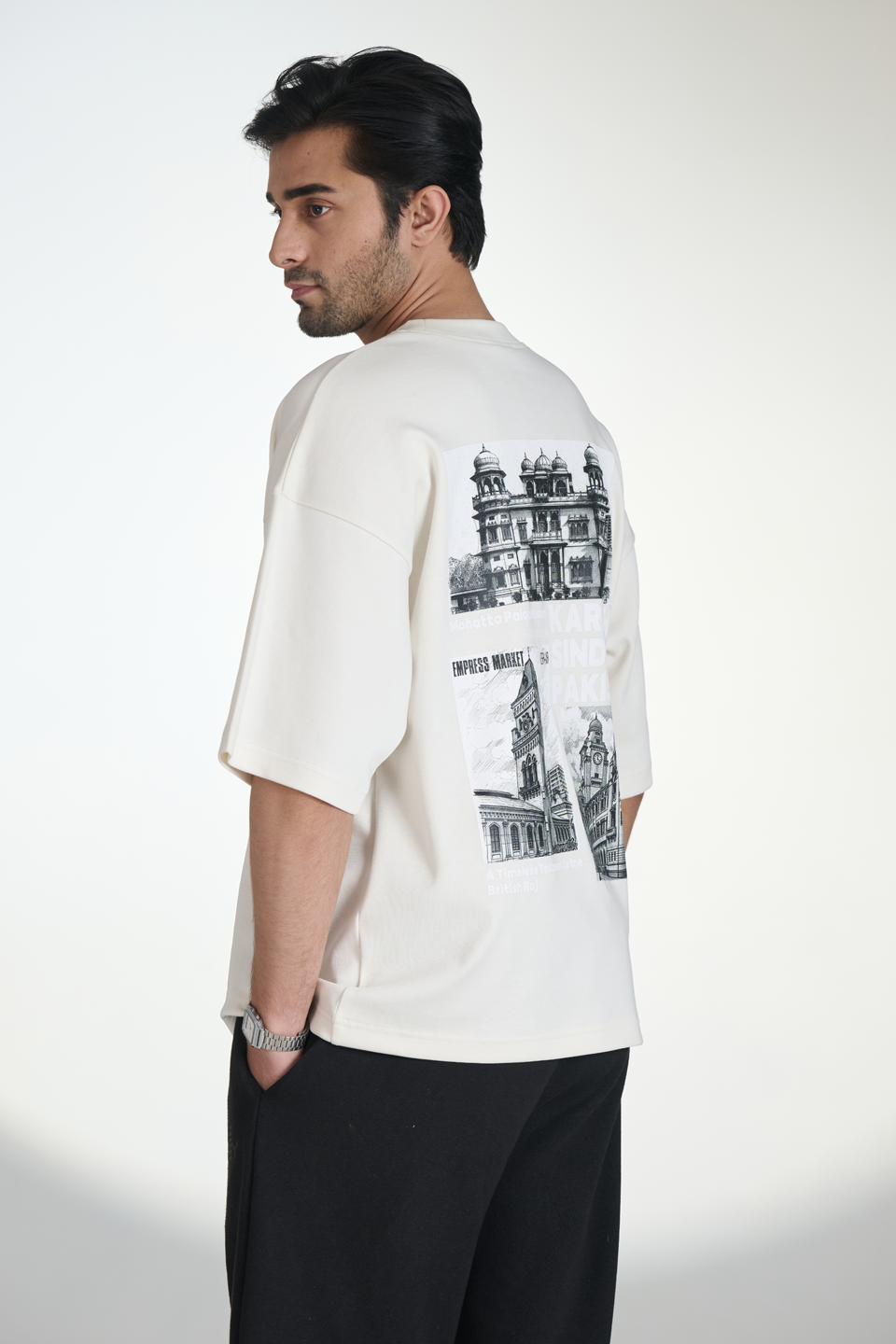 Interlock Crew Neck T-Shirt (CREME) KHI-01