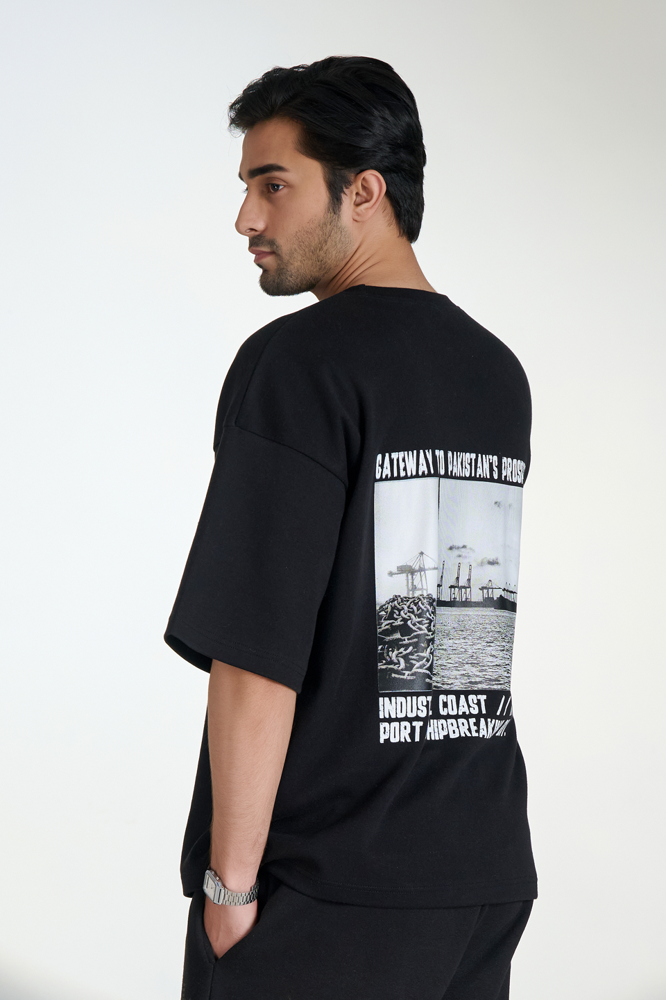 Interlock Crew Neck T-Shirt (Black) KHI-02