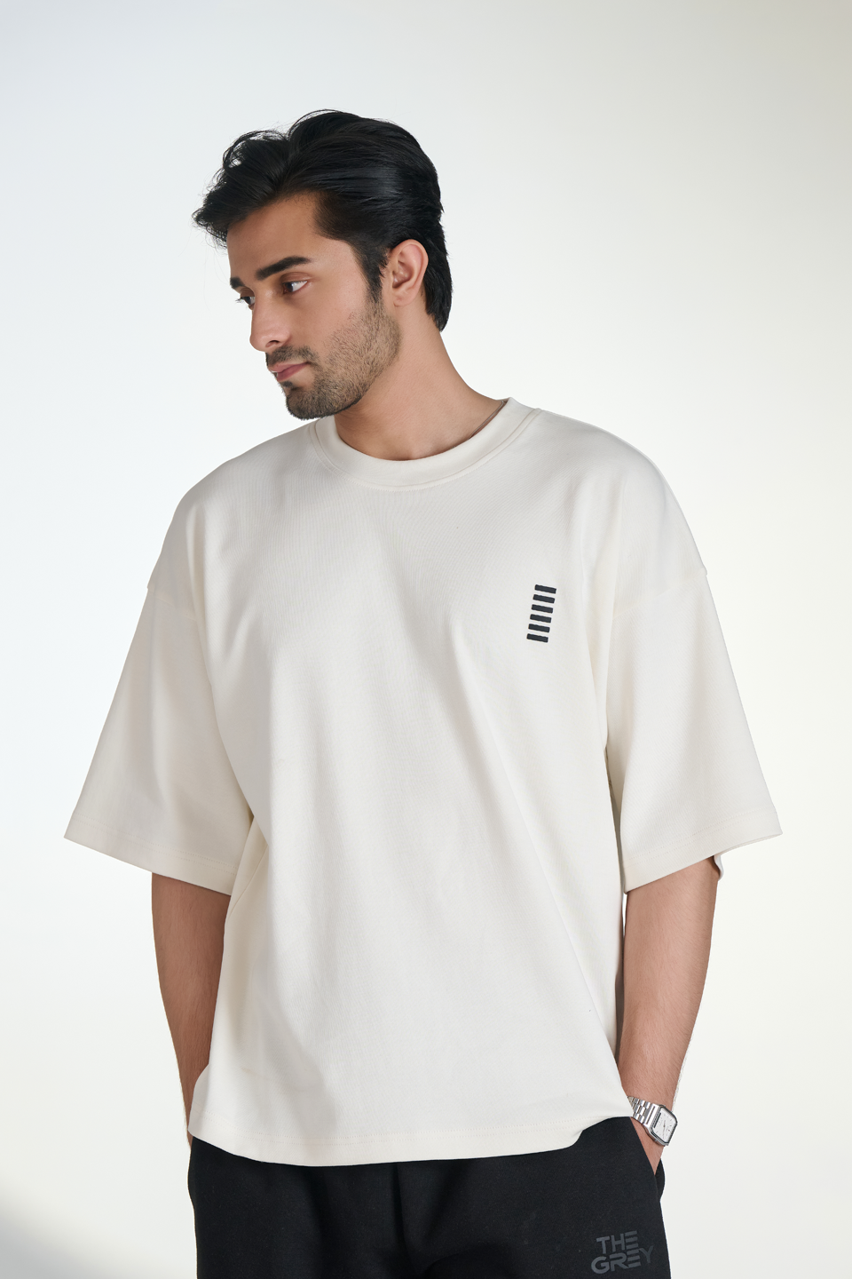 Interlock Crew Neck T-Shirt (CREME) KHI-01