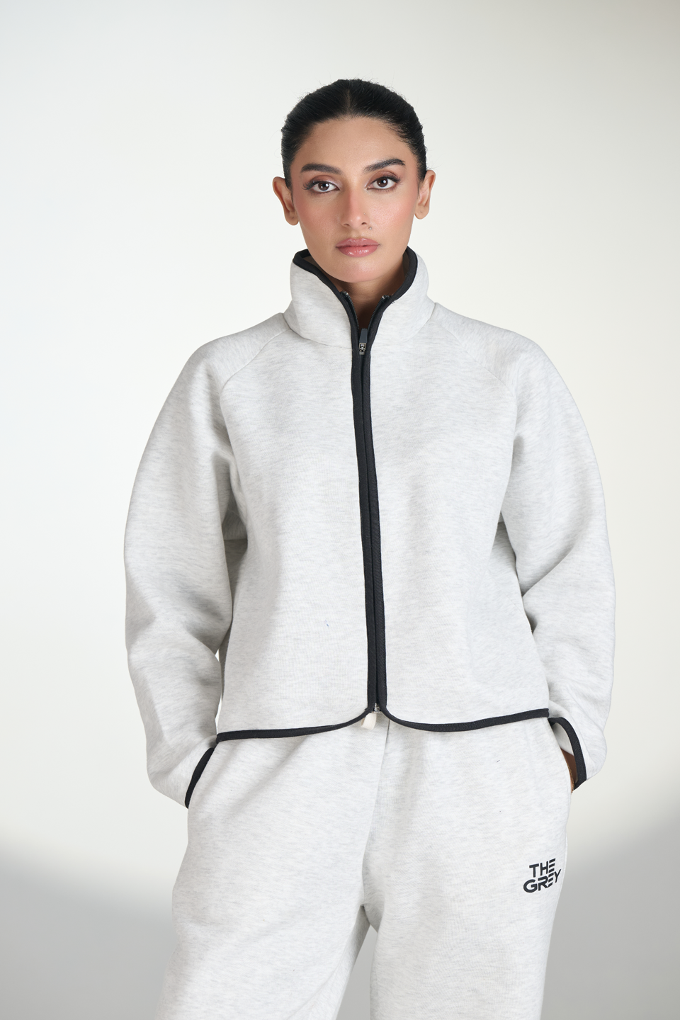Fleece Relaxed Fit Drawstring Sweatpants (Oatmeal)
