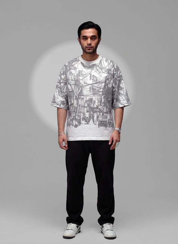 JERSEY CREW NECK T-SHIRT (WHITE) — KHI-03-Color 2