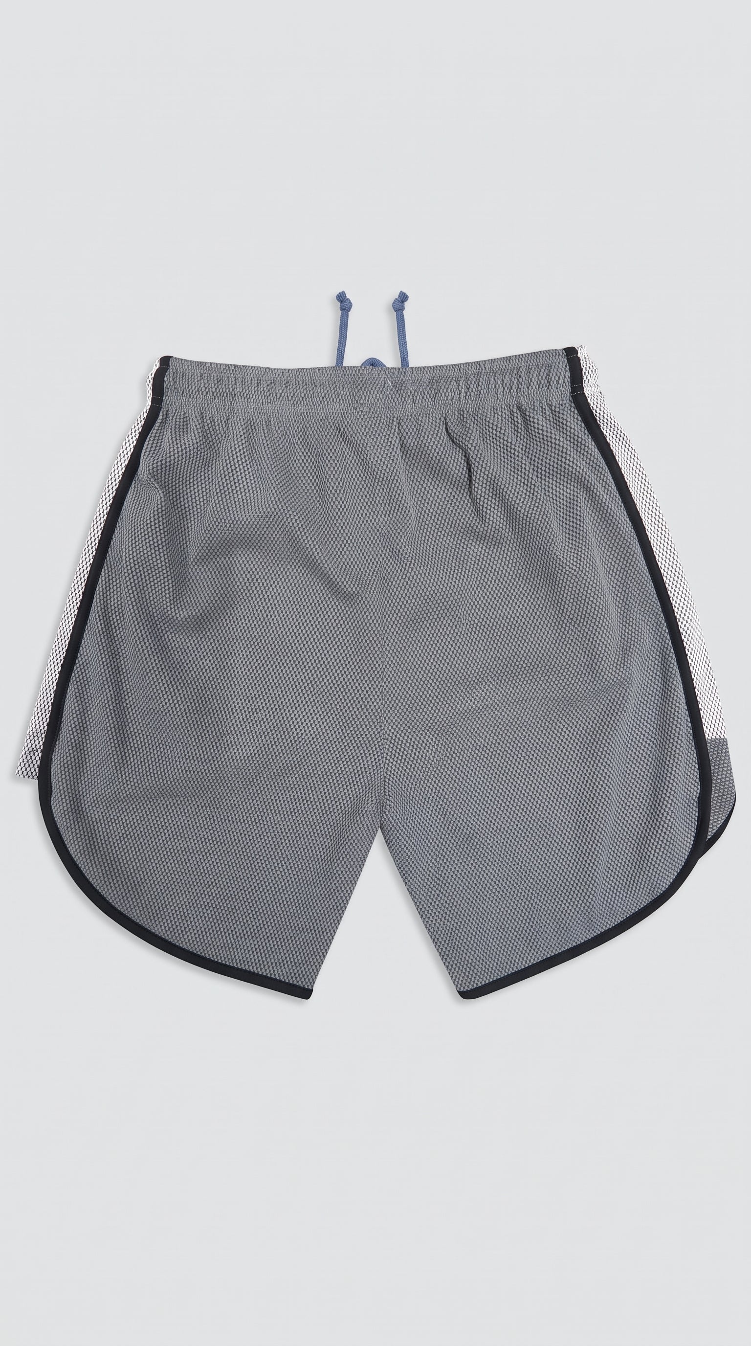 GREY LOOSE FIT POPCORN SHORTS
