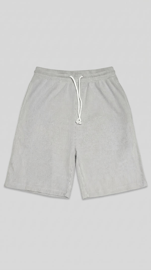ASH GREY RELAXED FIT CORDUROY RIB SHORTS