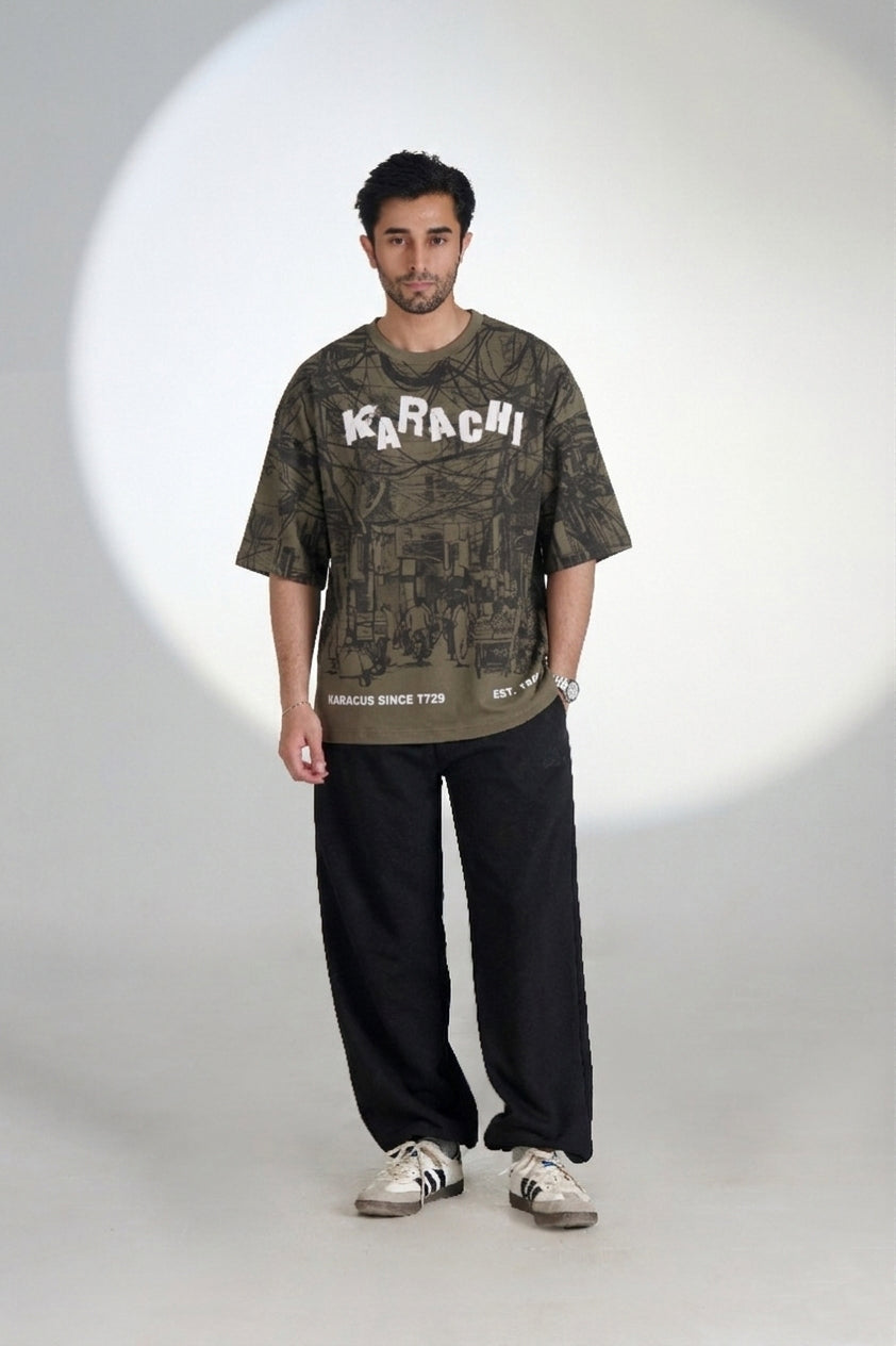 Interlock Crewneck T-Shirt (Olive) KHI-03