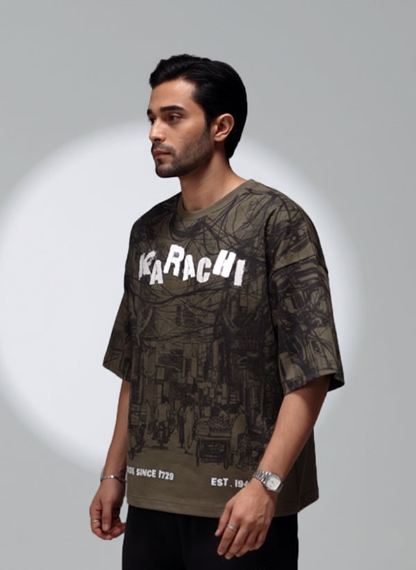 Interlock Crewneck T-Shirt (Olive) KHI-03