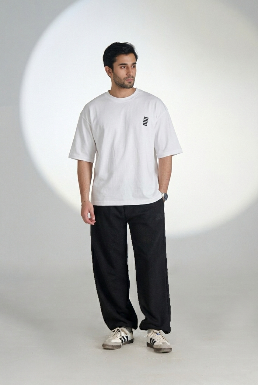 JERSEY CREW NECK T-SHIRT (WHITE) KHI-05