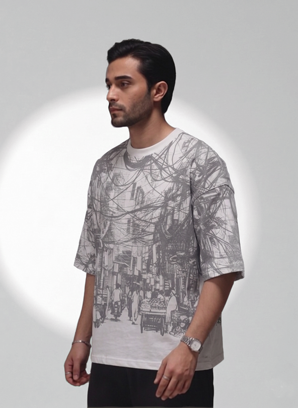 JERSEY CREW NECK T-SHIRT (WHITE) — KHI-03-Color 2